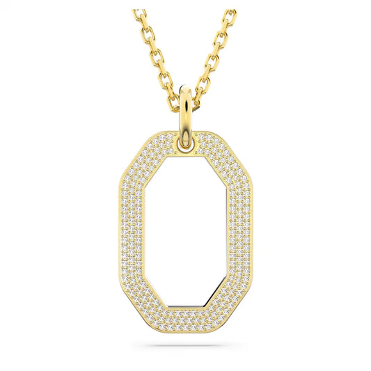 5642387 Dextera pendant Octagon shape, White, Gold-tone plated