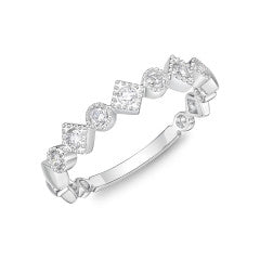 Memoire Vintage Round & Square on Point Stackable Band .20ctw approx ERSUR14-6500-8W-72-000-236408-1 6/29/2022