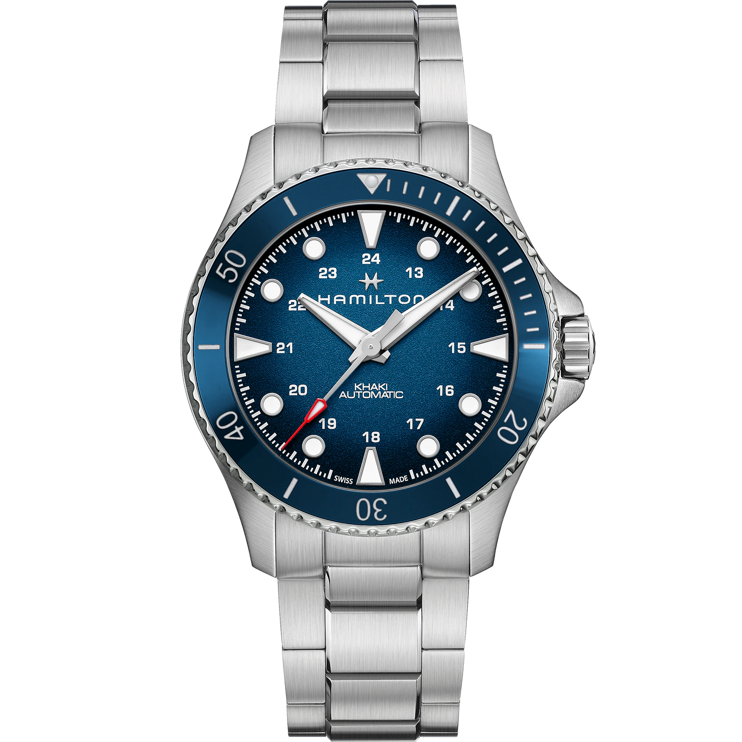 H82505140 KHAKI SCUBA 43MM BL CERAMIC BL BRC