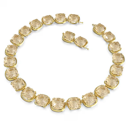 5640041 Harmonia choker Cushion cut, Gold tone, Gold-tone plated