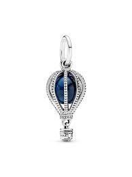 798064NMB Pandora SS19 Drop 5 one size Air balloon silver dangle with encased moonlight blue crystal