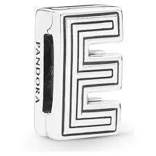 Pandora 798201 Reflexions AW19 Drop 6 one size Pandora Reflexions letter E silver clip charm