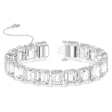 5598349 Matrix Tennis bracelet Octagon cut, White, Rhodium plated