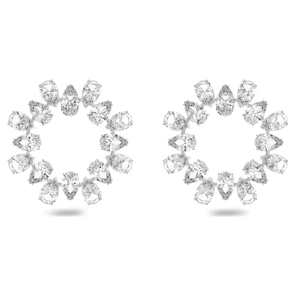5601509 Swarovski MILLENIA:PE CIR PR WHITE/RHS Earrings Length: 1 3/8 inches Rhodium plated White SS21