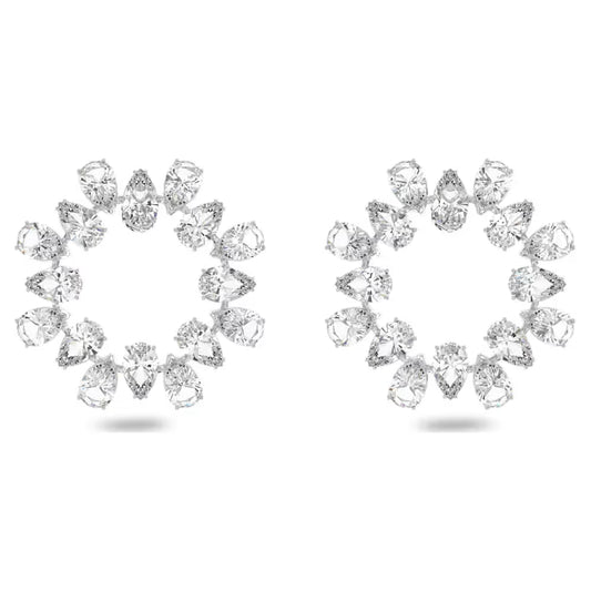 5601509 Swarovski MILLENIA:PE CIR PR WHITE/RHS Earrings Length: 1 3/8 inches Rhodium plated White SS21