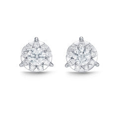 Memoire Bouquet 3-Prong Studs .45-.52ctw (.15 centers) FEBQ123-0000-8W-72-000-1108736-1 6/29/2022