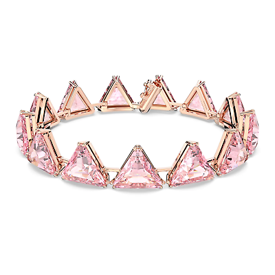 5614934 Ortyx bracelet Triangle cut, Pink, Rose gold-tone plated