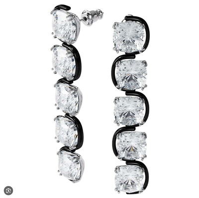 5600043 Swarovski HARMONIA:PE LD CRY/MIX Earrings Length: 2 1/2 inches Mixed metal finish White SS21
