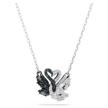 5705721 Swarovski Swan pendant Swan, Black, Mixed metal finish