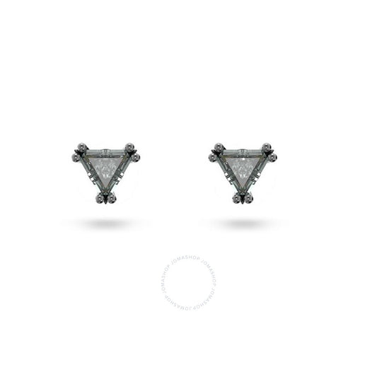 5639137 Stilla stud earrings Triangle cut, Gray, Ruthenium plated