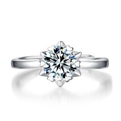 GT19S2061R021-7/2 caret Moissanite Solitaire Engagement Ring in 925 Sterling Silver