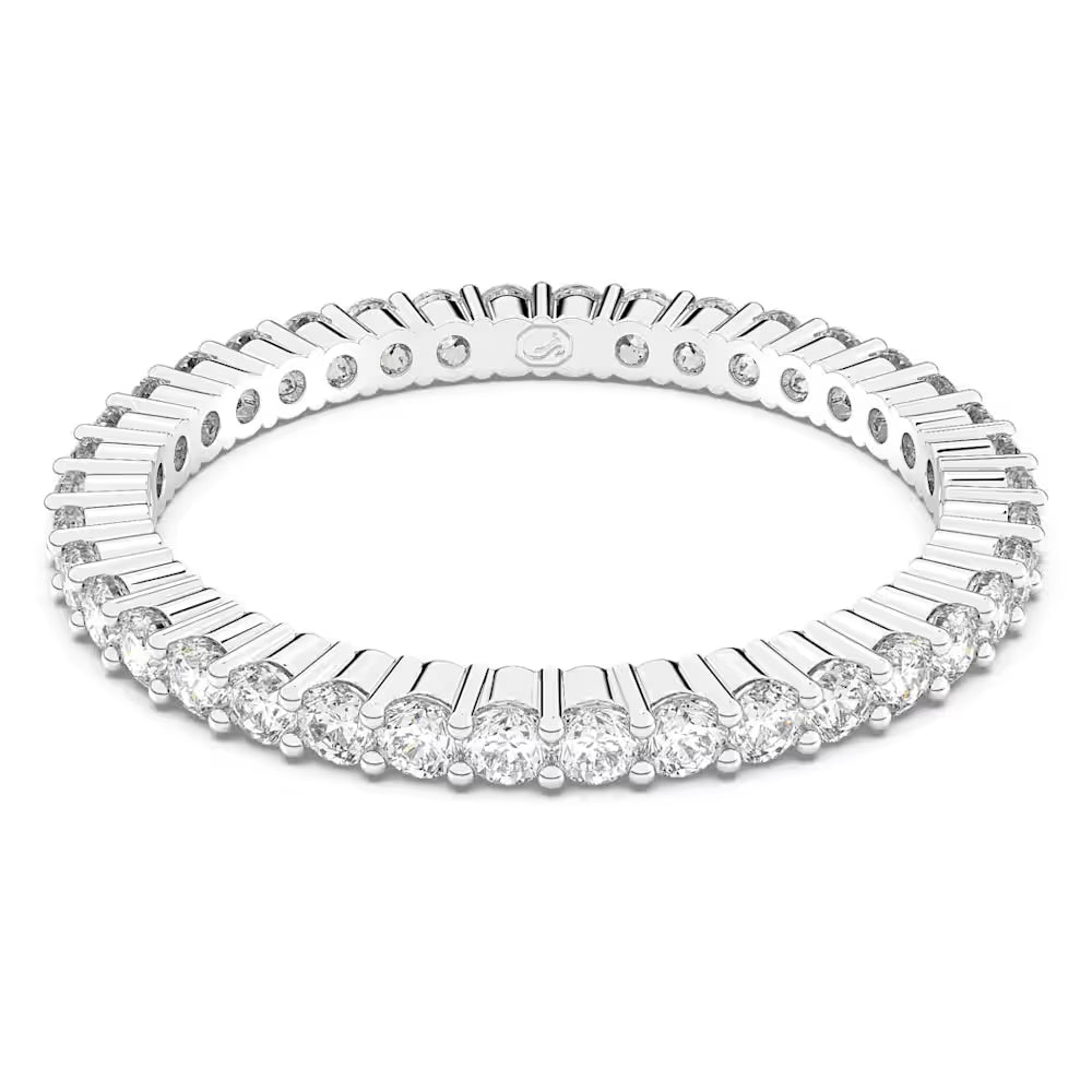 5655705 Vittore ring Round cut, White, Silver-tone finish Size 55