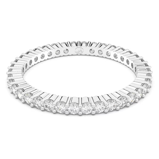 5655705 Vittore ring Round cut, White, Silver-tone finish Size 55