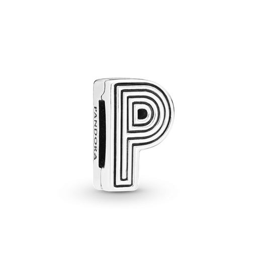 798212 Pandora Reflexions AW19 Drop 6 one size Pandora Reflexions letter P silver clip charm