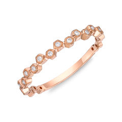 Memoire Vintage Hexagon Stackable Band .08ctw approx. ERSUR09-6500-8W-72-000-881295-1 6/29/2022
