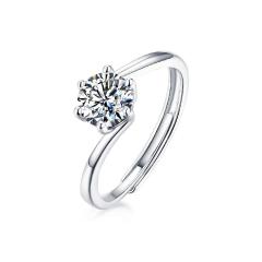 GT19S1061S006-7/1 caret GEMODA "Willa" Tension Band Moissanite Ring in 925 Sterling Silver Success (7)