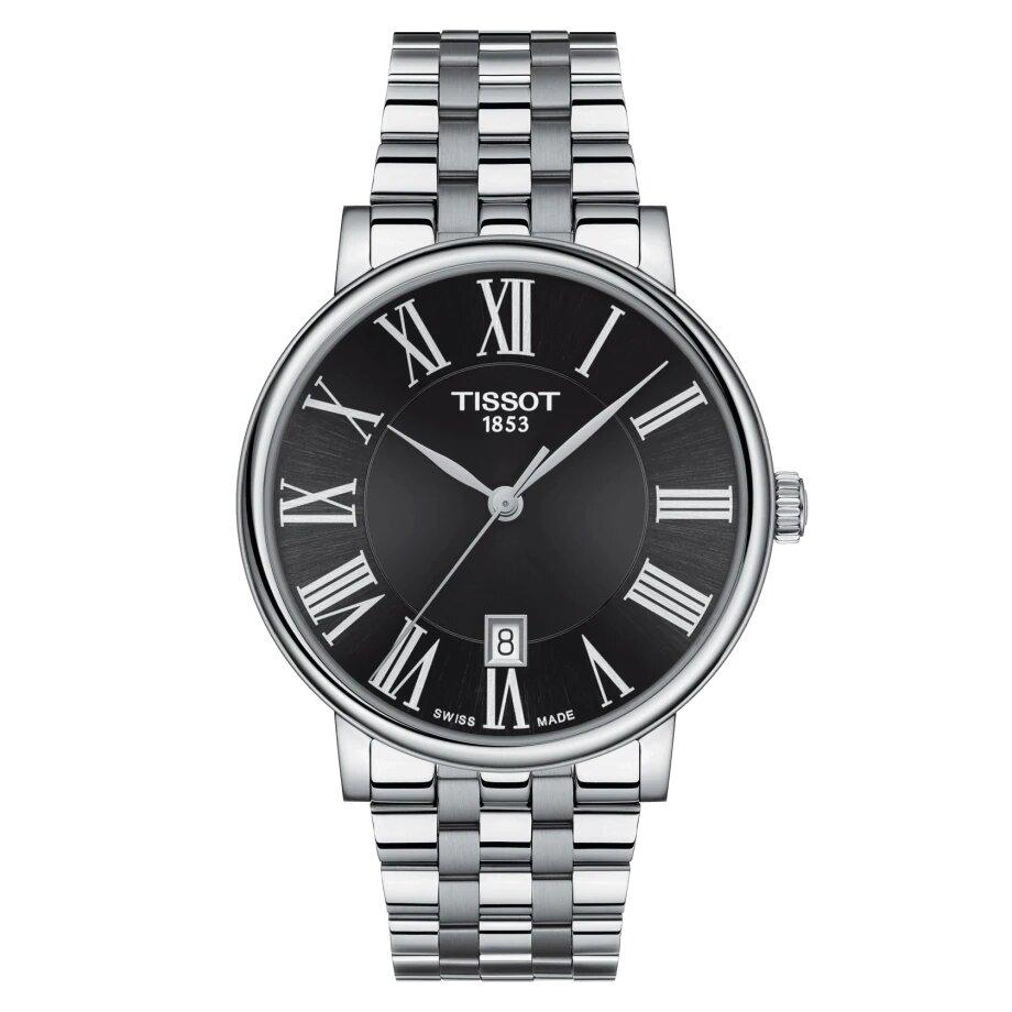 Tissot Carson Premium Blue Dial Leather Quartz Watch, 40mm