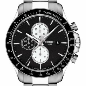 tissot tissot v8 45mm automatic black dial watch stainless steel 851848