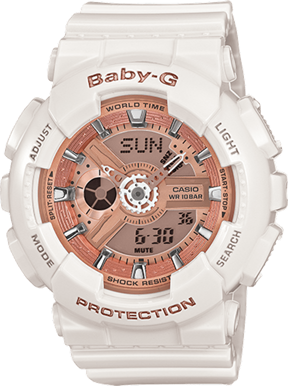 Casio g shock white rose gold outlet
